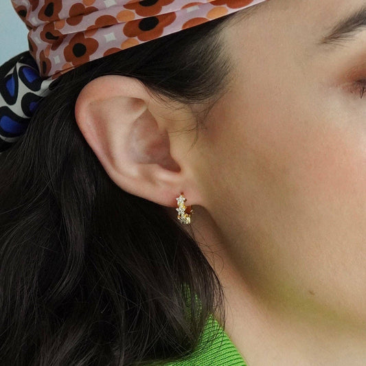 Starry Huggie Hoop Earrings