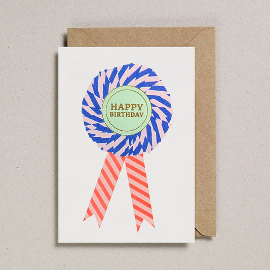 Riso Rosette Cards - Happy Birthday