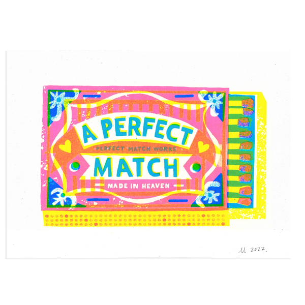A4 Perfect Match Risograph Art Print