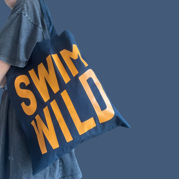 Navy Swim Wild Tote