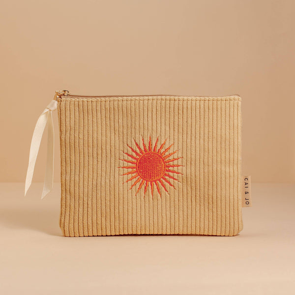 Corduroy Pouch in Pale Ochre