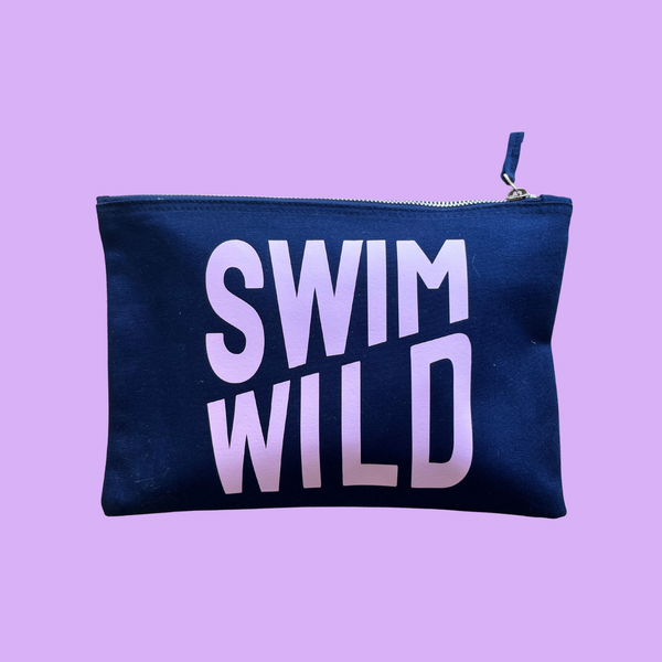 Navy \ Pink Swim Wild Zip bag